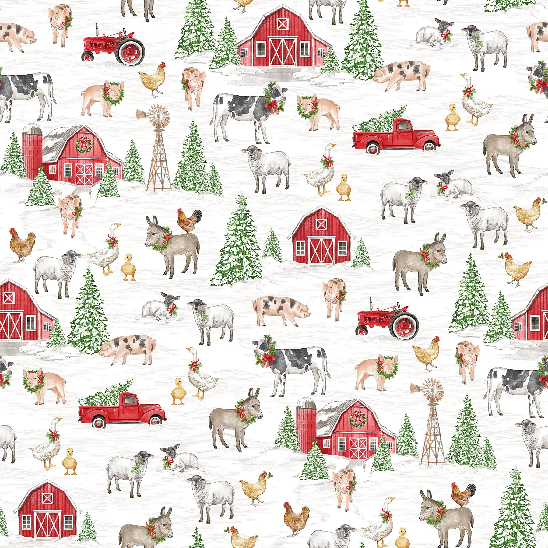 Barnyard Christmas 28801-10 Scenic