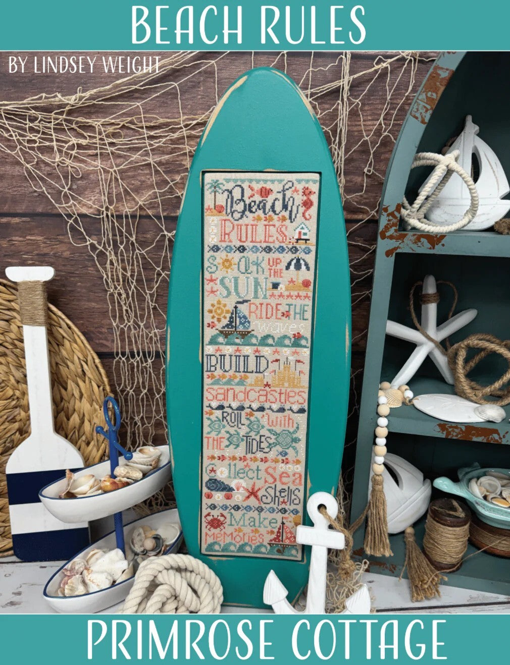 Beach Rules Cross Stitch Pattern