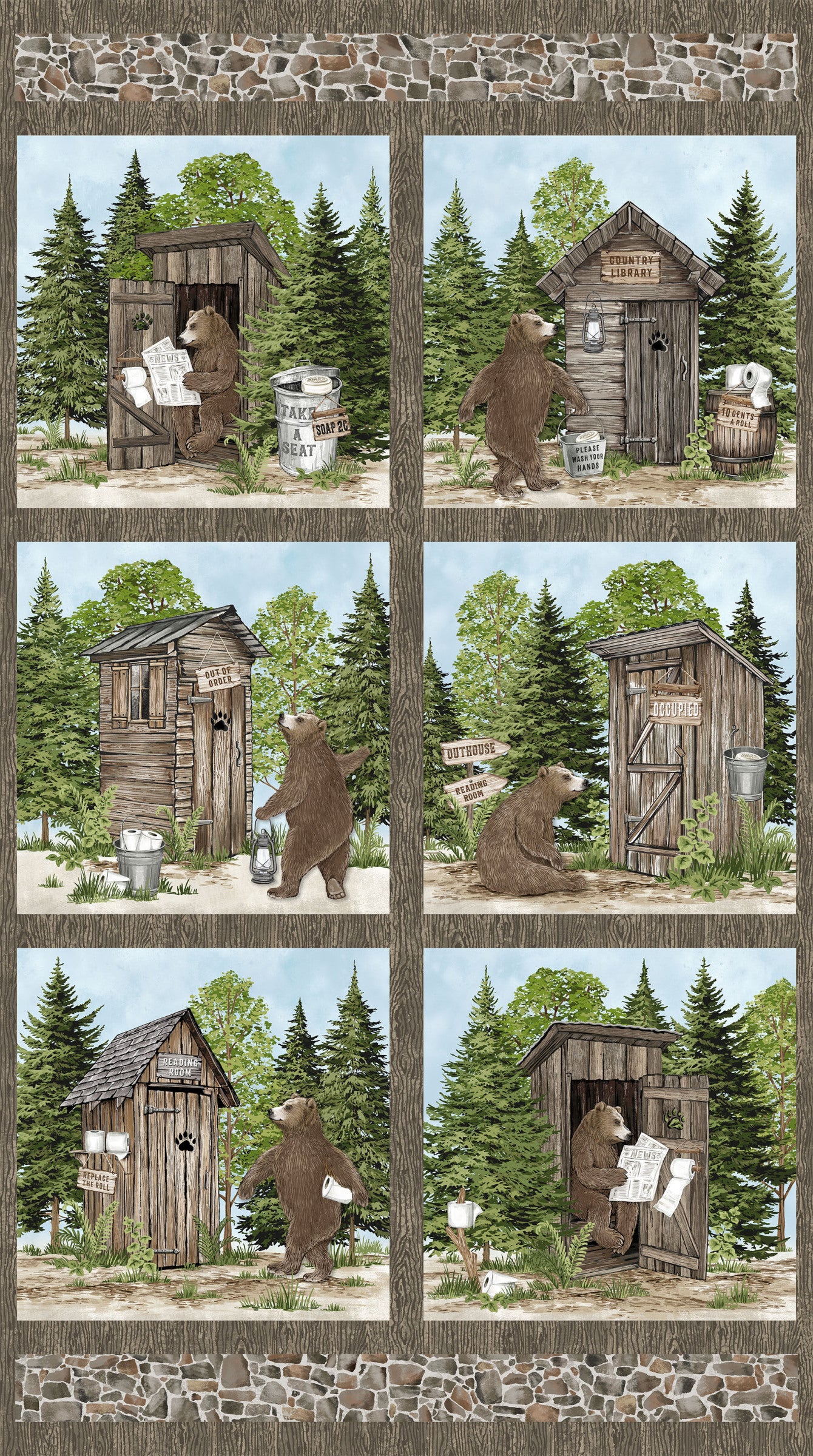Bear Necessities 28620-36 Brown Multi