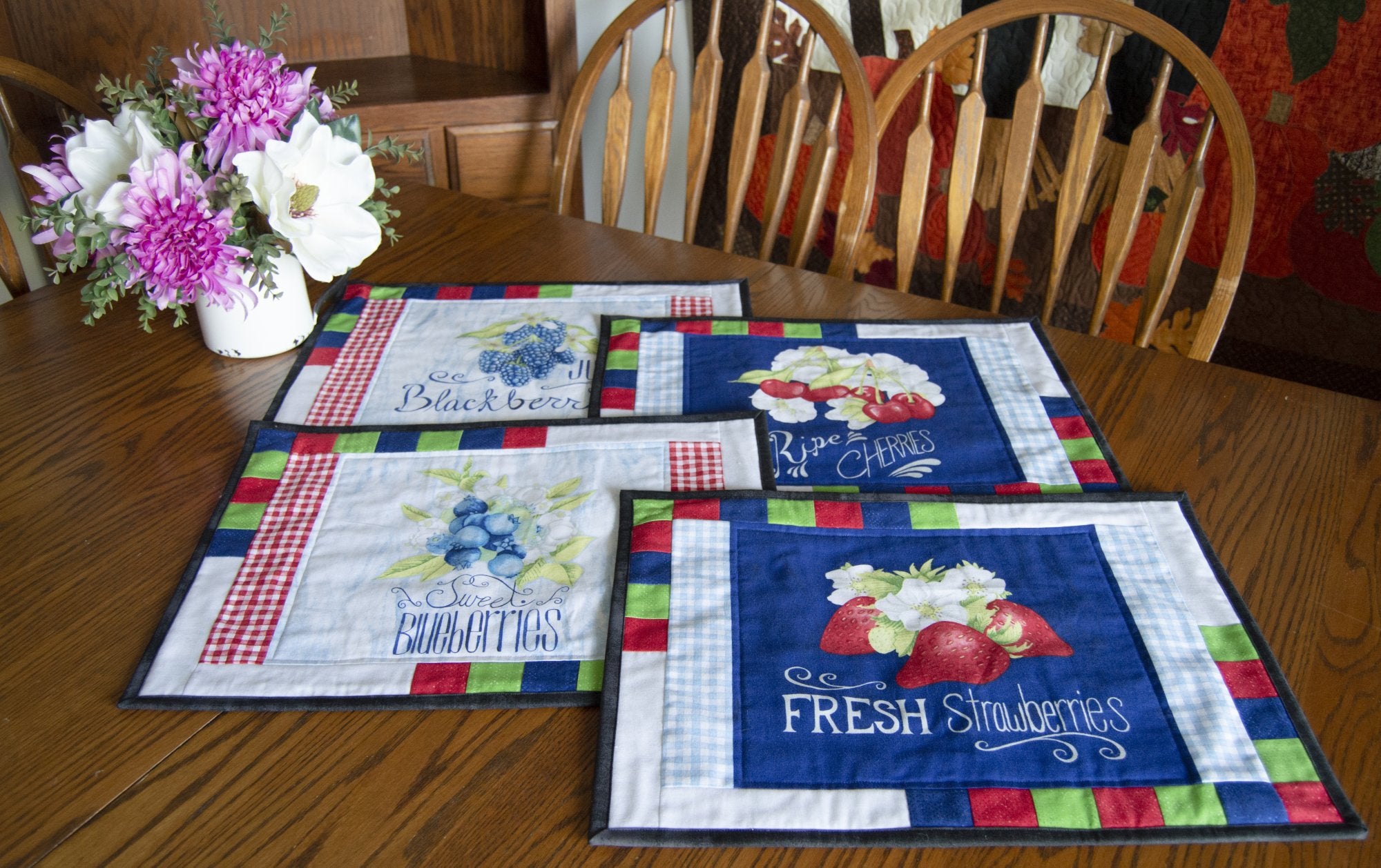 (4) Fresh Fruit Placemats