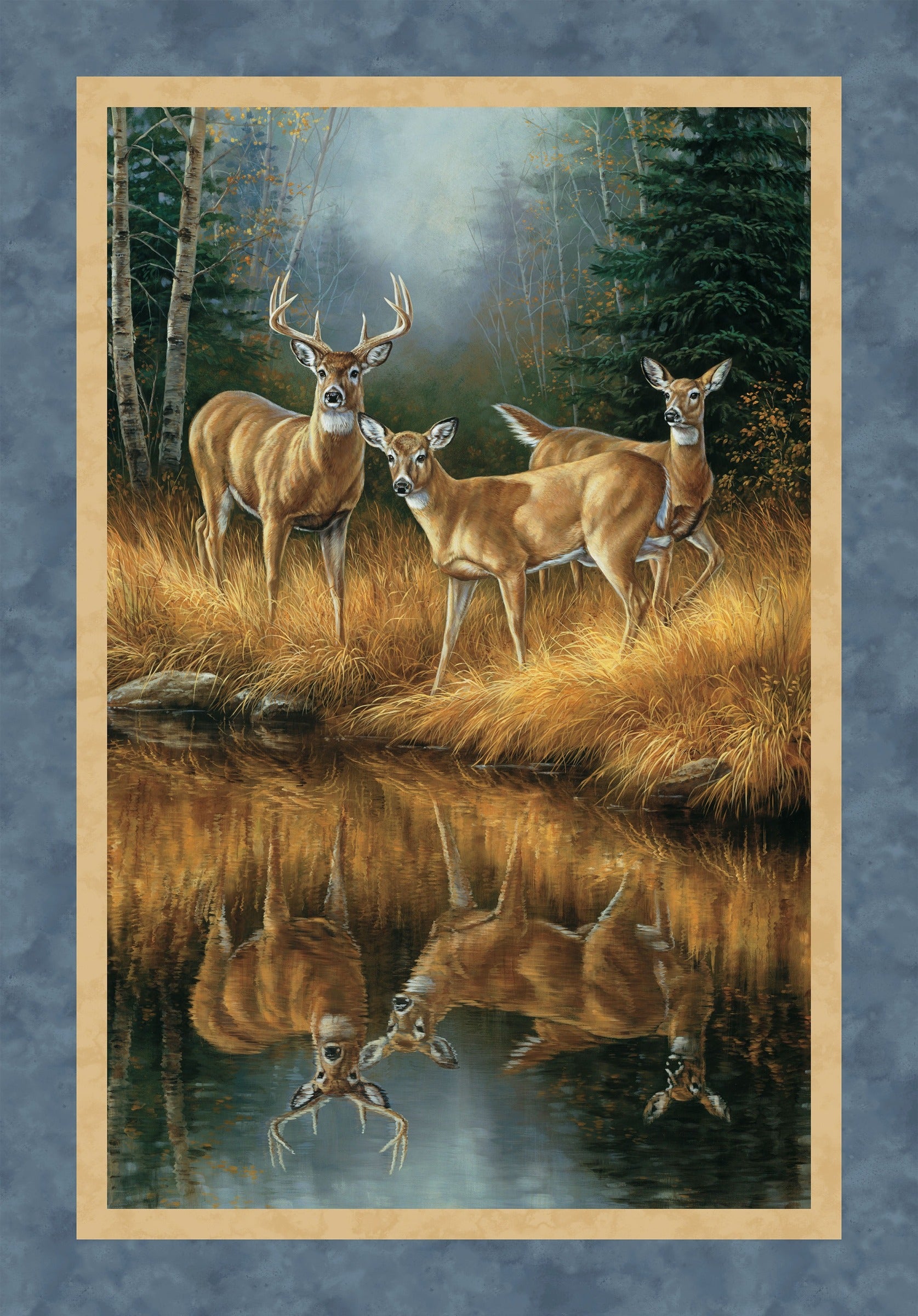 Birchwood - Naturescapes DP29105-44 Panel Medium Blue Multi