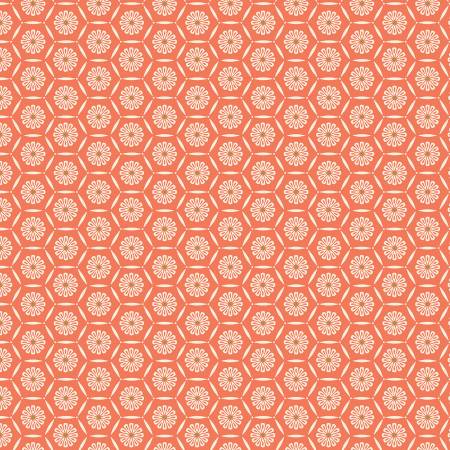 Market Street C14125-CORAL Hexagons Coral