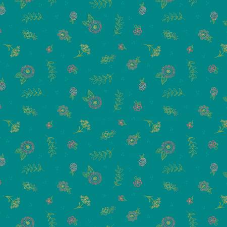 Market Street C14126-TEAL Embroidery Teal