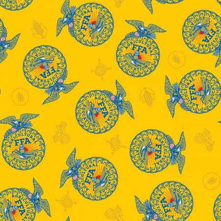 FFA Forever Blue 2 Badge Toss Yellow C15850-YELLOW