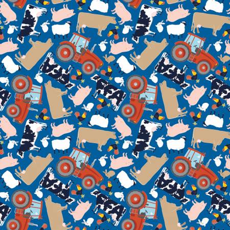FFA Forever Blue 2 Animals Blue C15851-BLUE