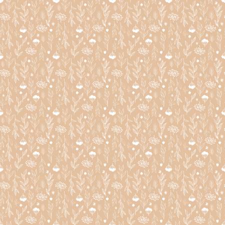 Evening on the Prairie  Silhouette Floral Beige C16748-BEIGE