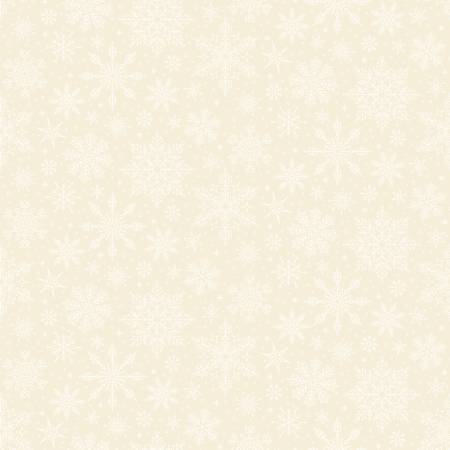 Poinsettias at Christmas C17635-WHITE Snowflakes White