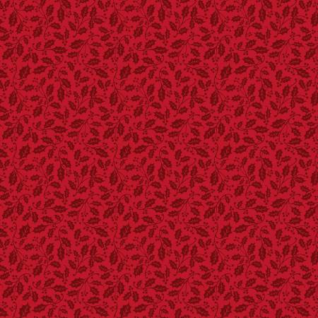 Poinsettias at Christmas C17636-RED Holly Red