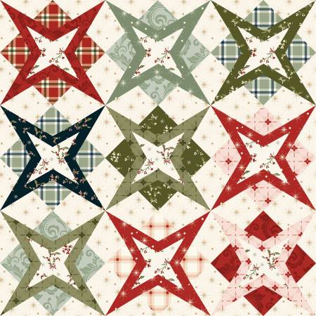 Christmas Greetings C17668-MULTI Christmas Cheater Print Multi