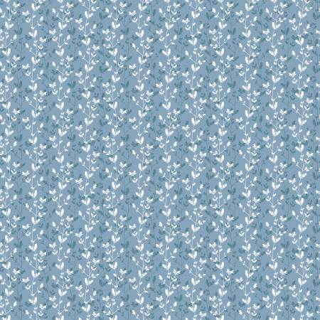 Daybreak on the Prairie C17684-BLUE Silhouette Floral Blue
