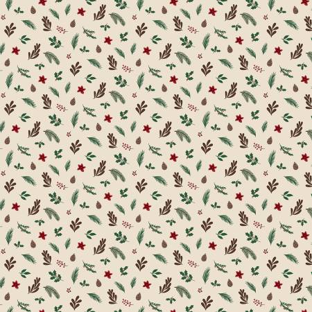 Christmas Time C17823-LINEN Foliage Linen
