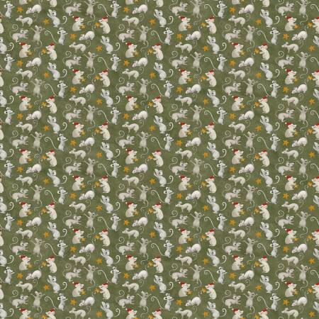 Northern Christmas C17833-GREEN Mice Green