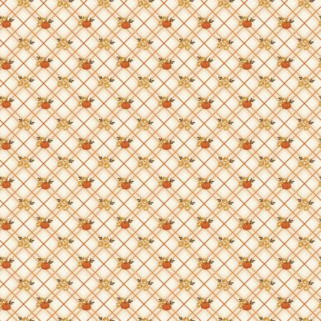 Bountiful C17862-CREAM Pumpkin Plaid Cream