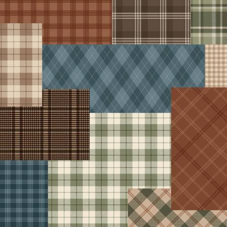 Whispering Pines C17956-MULTI Plaid Cheater Print