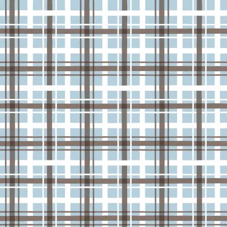 Covered Bridges in Winter Plaid Iceberg