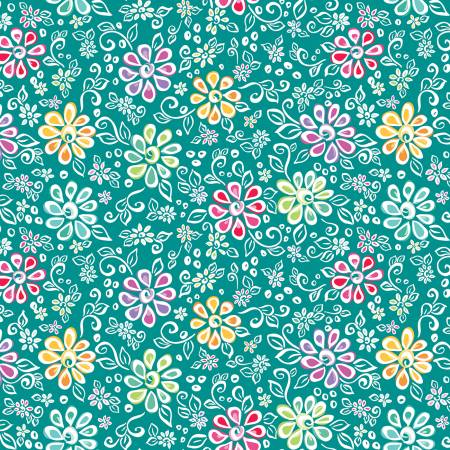 Chasing Rainbows C18010-TEAL Main Teal