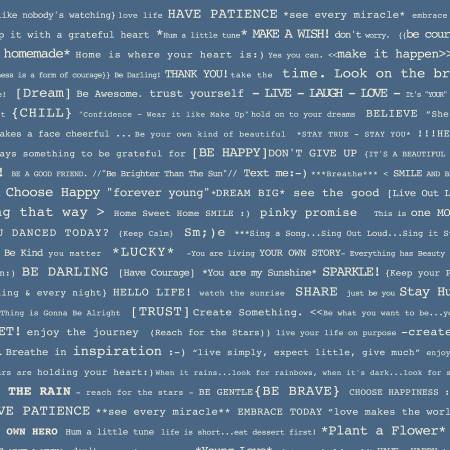 Denim & Daisy C18133-DENIM Happy Text Denim