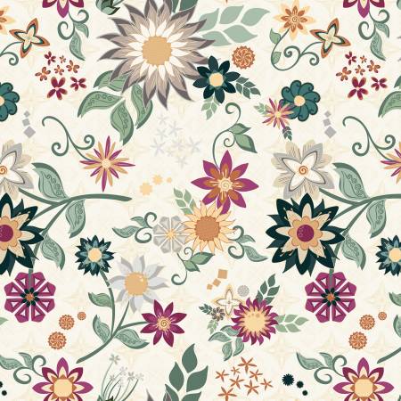 Where the Wild Flowers Are C18250R-CREAM Main Cream