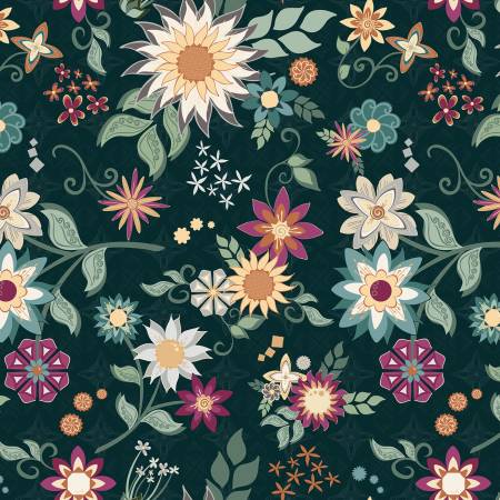 Where the Wild Flowers Are C18250R-DKTEAL Main Dark Teal