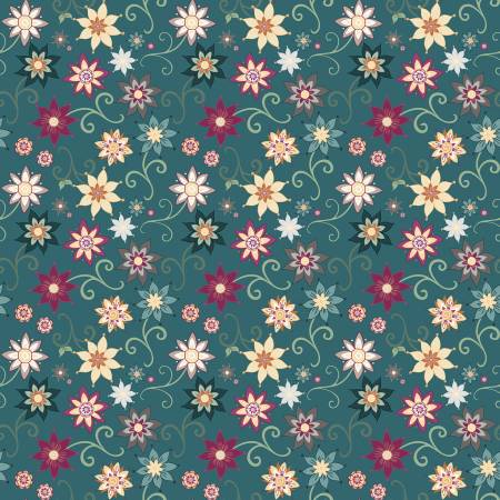 Where the Wild Flowers Are C18251R-TEAL Dance Teal