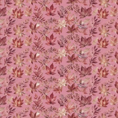 Harvest on the Prairie C18281-PINK Leaves Pink
