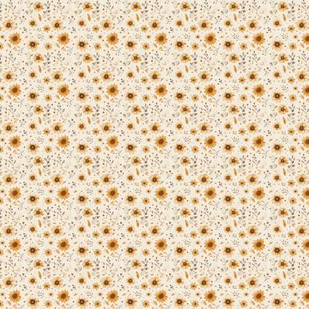 Harvest on the Prairie C18284-CREAM Sun Floral Cream
