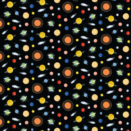 NASA C18335R-BLACK Planets Black