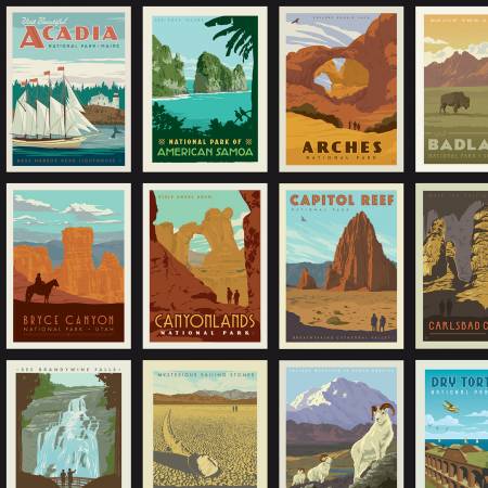 National Parks Posters Black C8780R-BLACK