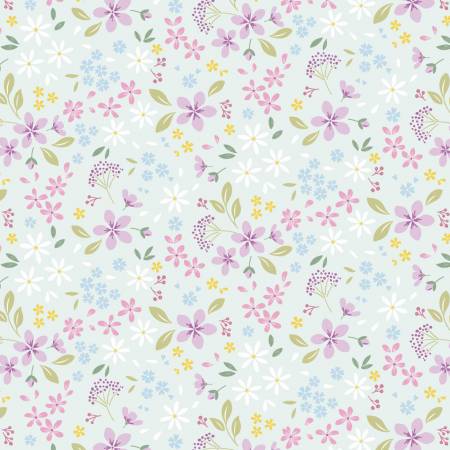 The Pressed Flowers Floral Ode - Light Teal CC52-2