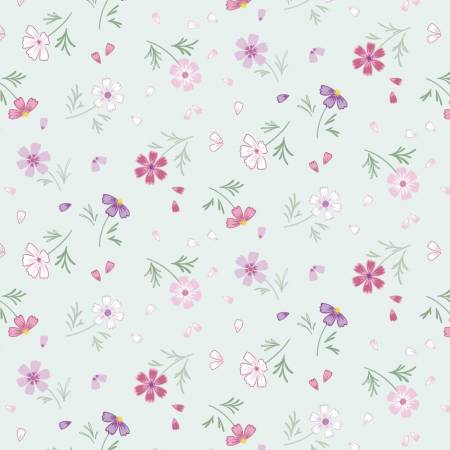 The Pressed Flower Floral Affections - Pale Teal CC53-1