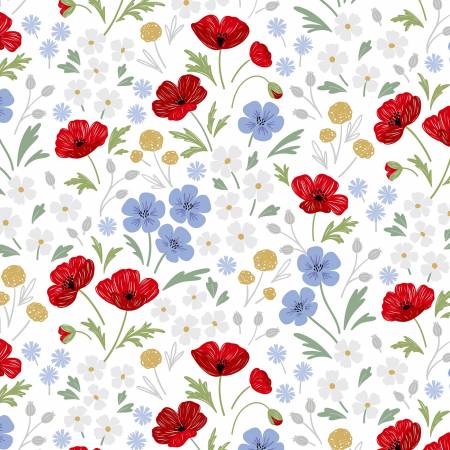 Forever Blooms Wild Blooms White CC61-1