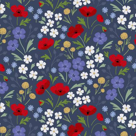 Forever Blooms Wild Blooms Prussian Blue CC61-3