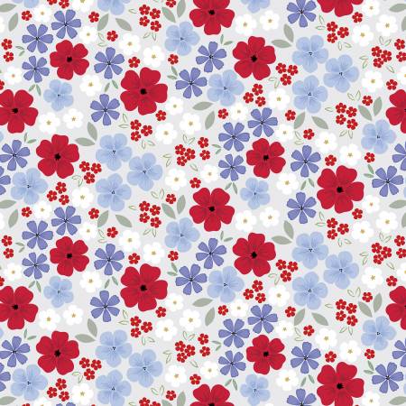 Forever Blooms Floral Palette Bright Grey CC62-1