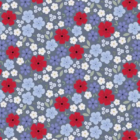 Forever Blooms Floral Palette Slate Grey CC62-2