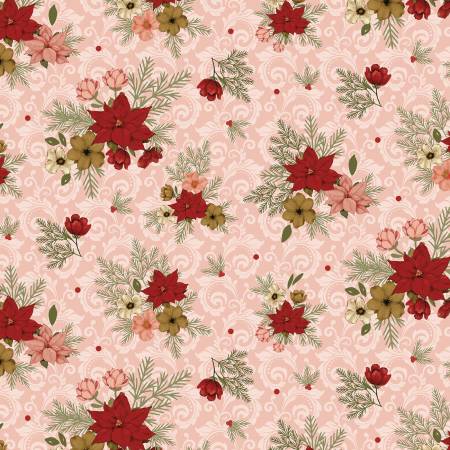 Christmas Greetings CD17661-PINK Christmas Floral Pink