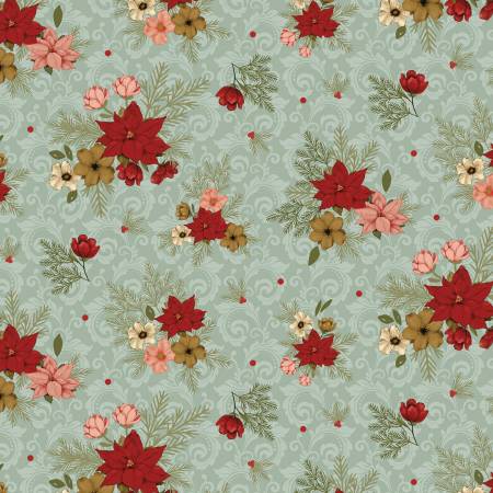 Christmas Greetings CD17661-SAGE Christmas Floral Sage