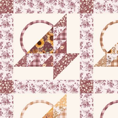 Harvest on the Prairie CD18293-CREAM Harvest Baskets Cheater Print Cream