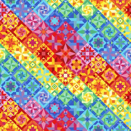 Quilt Squares Bright CD2598-Bright