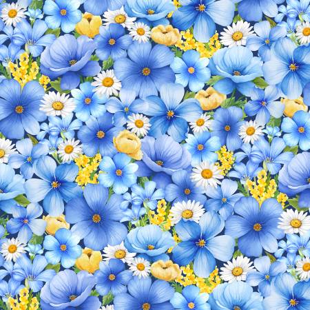 Bee Kind Blue Medium Packed Floral CD3258-BLUE