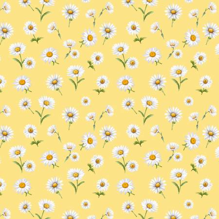 Bee Kind Yellow Tossed Daisies CD3262-YELLOW