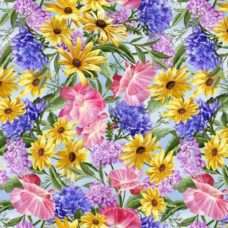 Blue Spring Floral CD3438-Blue