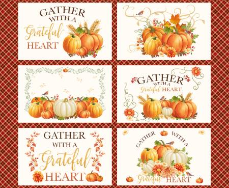 A Grateful Heart CD3511-MULTI Multi Harvest Placemats Panel