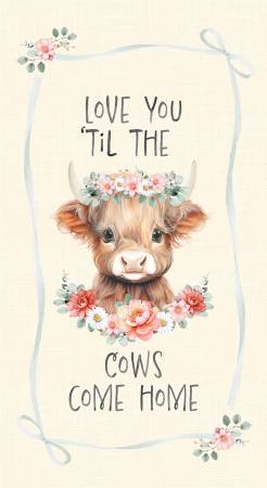 Til the Cows Come Home Cream Til The Cows Come Home Panel 24in CD4040-CREAM