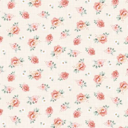 28" - Til the Cows Come Home Cream vintage Floral CD4045-CREAM