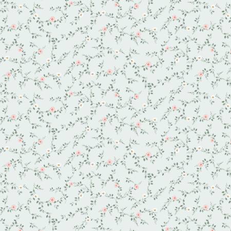 Til the Cows Come Home Blue Tiny Floral Vines CD4046-BLUE