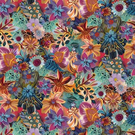 Calico Cat Sage Boho Packed Floral CD4117-SAGE