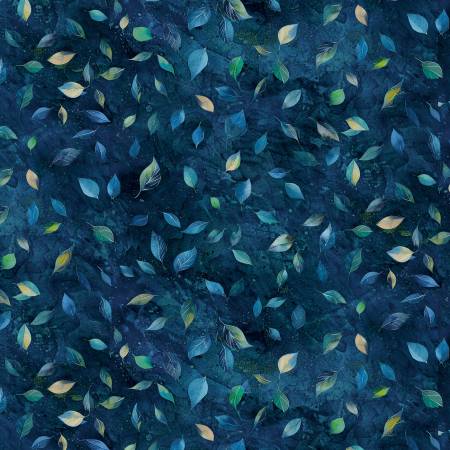 Gossamer CD4477-NAVY Navy Fall Leaves