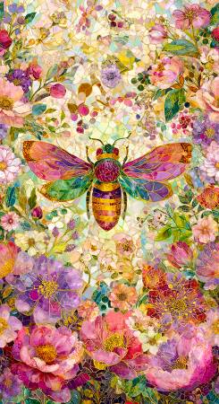 Mosaic CD4520-MULTI Panel Bee-Autiful Floral 24In