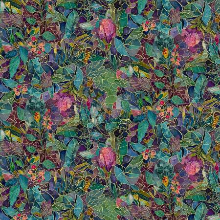 Mosaic CD4526-JEWEL Jewel Packed Mosaic Floral