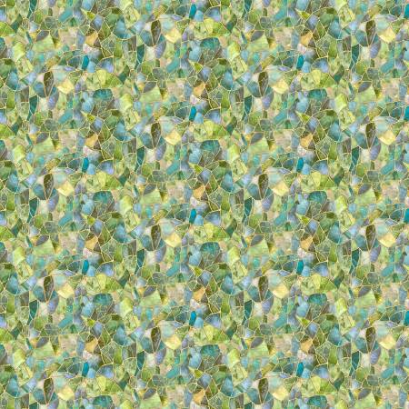 Mosaic CD4530-GREEN Green Crystal Glass Mosaic